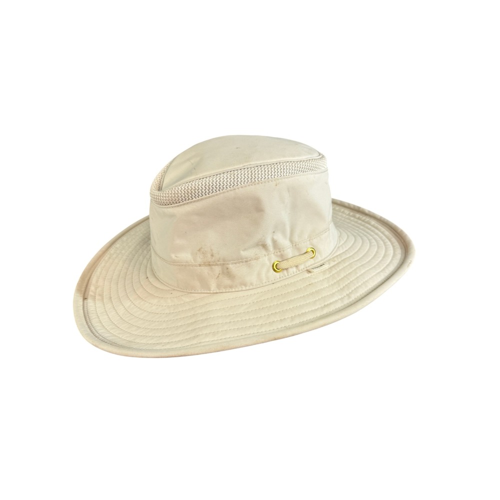Tilley Airflo Cream Recycled Nylon Mesh Sun Hat LTM6 Size 7 1/2